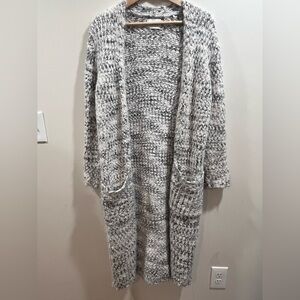 Lush Gray Chunky Knit Cardigan Sweater